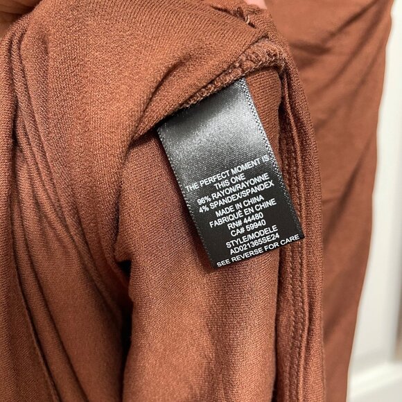 New AFRM Afton Ruched Long Sleeve Jersey Minidress Size M - Picture 10 of 11